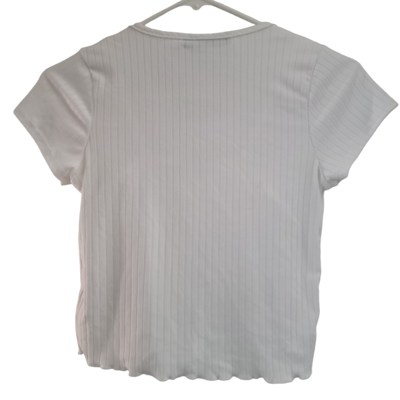 🌺Brit + Bri White Ribbed Crop Tank Set Sz XS🌺 - Picture 2 of 5